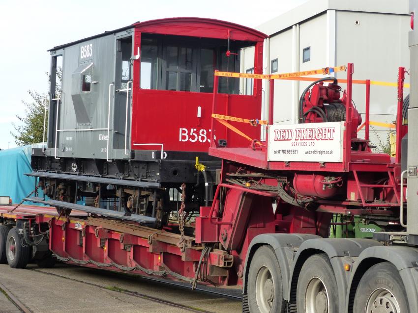 BRAKE VAN ARRIVES BACK AT ACTON